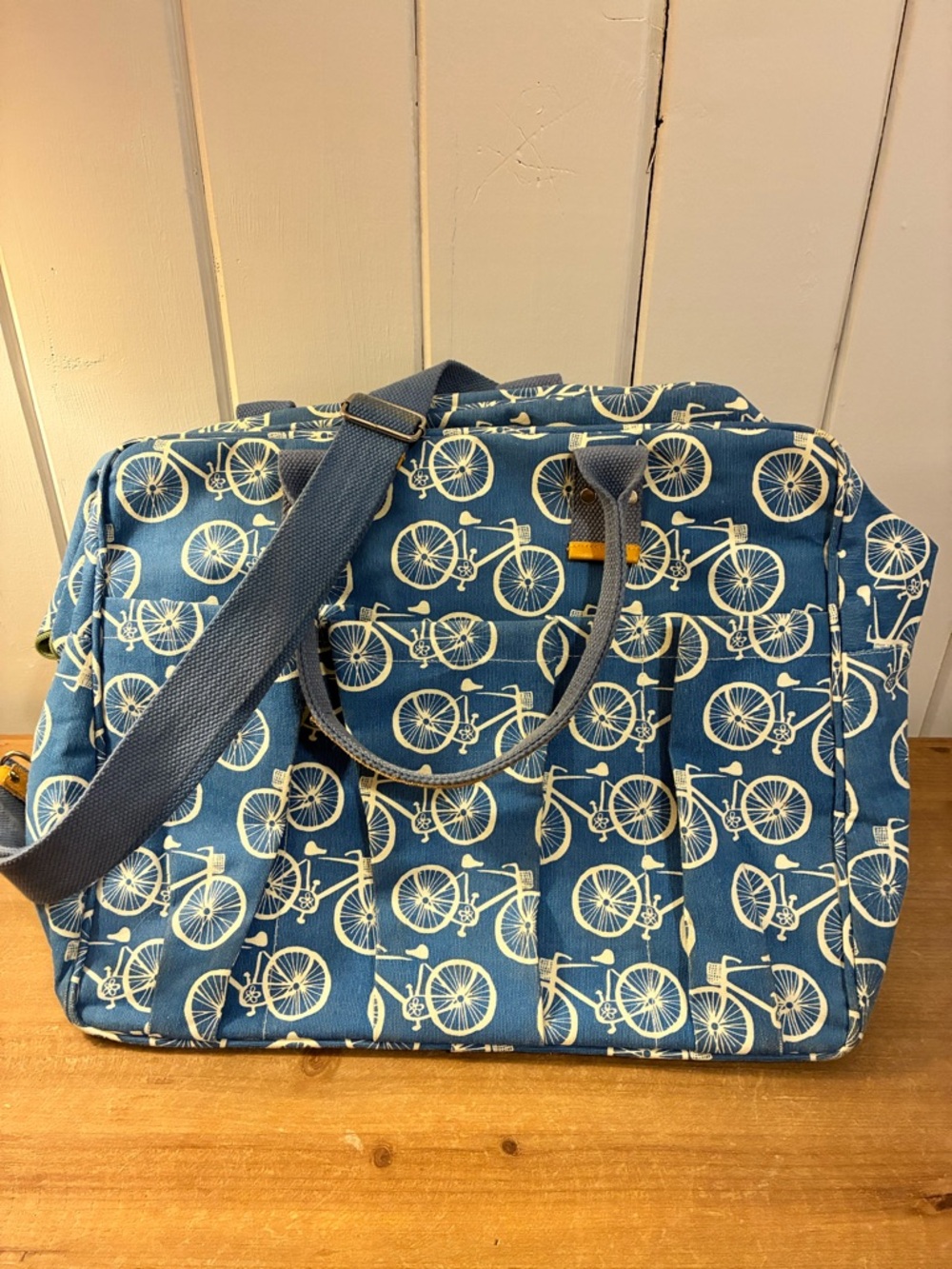 Blue Bicycle-Print Travel Bag - Women's Travel Tote